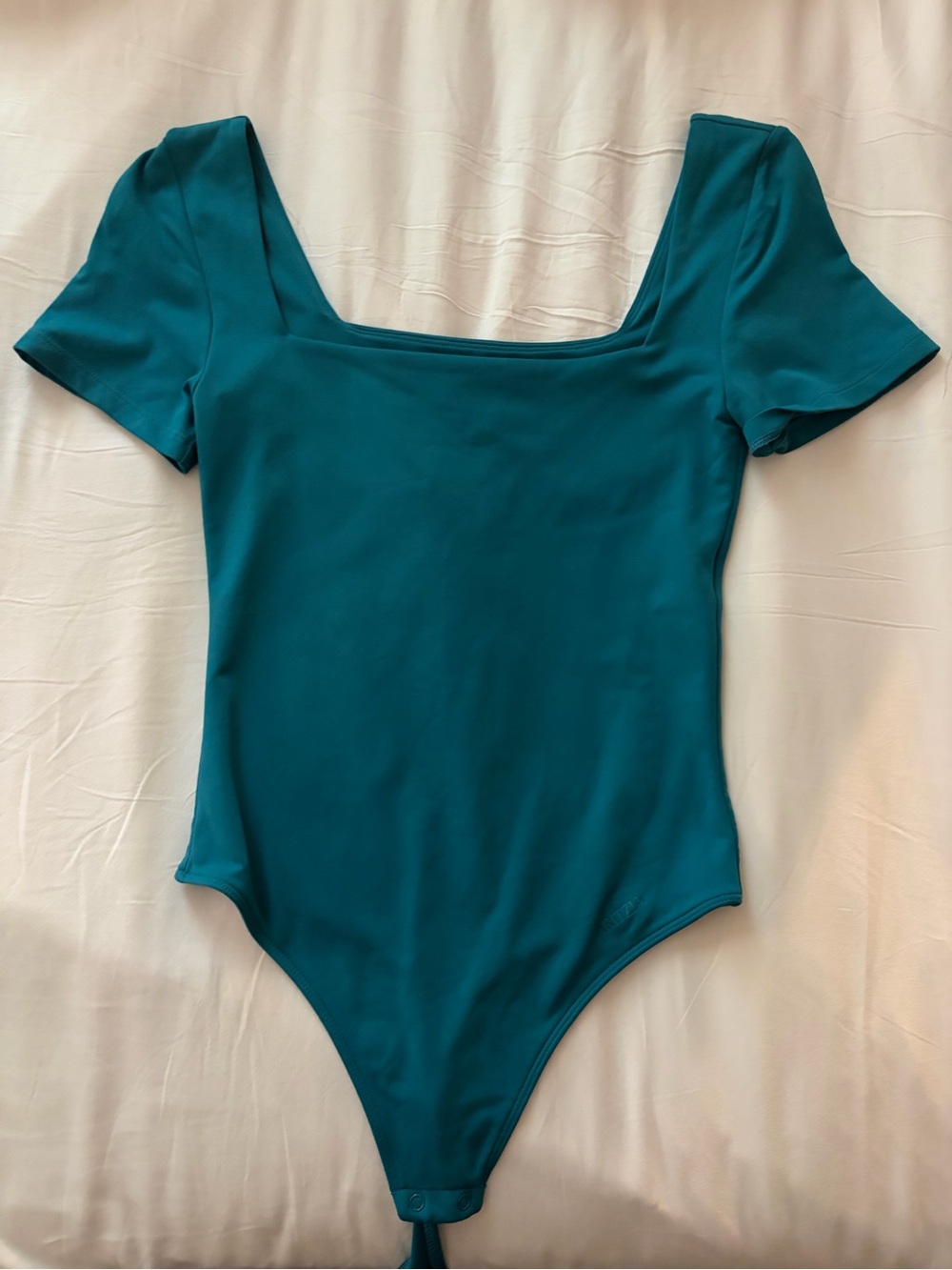 Original Contour Manner Squareneck Bodysuit - Oxidized Teal